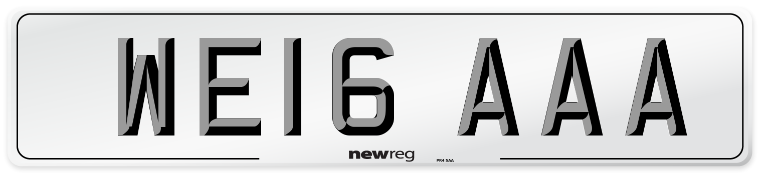 WE16 AAA Number Plate from New Reg